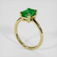 2.08 Ct. Emerald Ring, 18K Yellow Gold 2