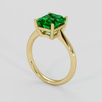 2.94 Ct. Emerald Ring, 18K Yellow Gold 2