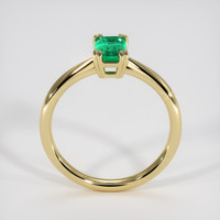 0.79 Ct. Emerald Ring, 18K Yellow Gold 3