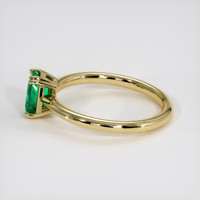 0.79 Ct. Emerald Ring, 18K Yellow Gold 4
