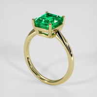 2.67 Ct. Emerald Ring, 18K Yellow Gold 2
