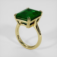 10.61 Ct. Emerald Ring, 18K Yellow Gold 2