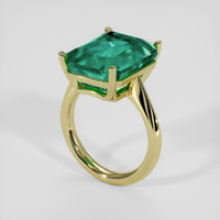 11.68 Ct. Emerald Ring, 18K Yellow Gold 2