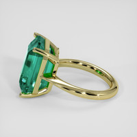11.68 Ct. Emerald Ring, 18K Yellow Gold 4