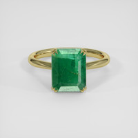 3.50 Ct. Emerald Ring, 18K Yellow Gold 1