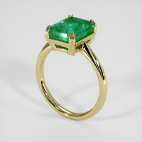 3.50 Ct. Emerald Ring, 18K Yellow Gold 2