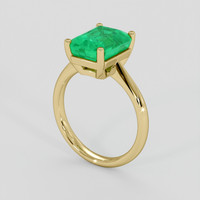 2.59 Ct. Emerald Ring, 18K Yellow Gold 2