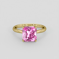 3.58 Ct. Pink Spinel Ring, 18K Yellow Gold 1