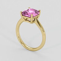3.58 Ct. Pink Spinel Ring, 18K Yellow Gold 2