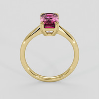 2.69 Ct. Purplish Pink Rhodolite Garnet Ring, 18K Yellow Gold 3