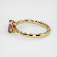 0.54 Ct. Pink Sapphire Ring, 18K Yellow Gold 4