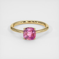 1.39 Ct. Pink Sapphire Ring, 18K Yellow Gold 1