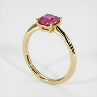 1.39 Ct. Pink Sapphire Ring, 18K Yellow Gold 2