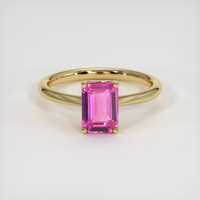 2.03 Ct. Pink Sapphire Ring, 18K Yellow Gold 1