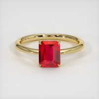 1.05 Ct. Ruby Ring, 18K Yellow Gold 1