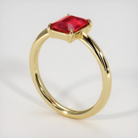 1.05 Ct. Ruby Ring, 18K Yellow Gold 2