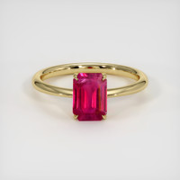 0.98 Ct. Ruby Ring, 18K Yellow Gold 1