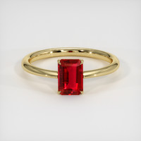 0.95 Ct. Ruby Ring, 18K Yellow Gold 1