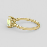 1.73 Ct. Yellowish Green Sapphire Ring, 18K Yellow Gold 4