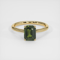 2.13 Ct. Green Sapphire Ring, 18K Yellow Gold 1