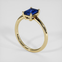 1.30 Ct. Blue Sapphire Ring, 18K Yellow Gold 2
