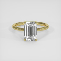 3.59 Ct. White Sapphire Ring, 18K Yellow Gold 1