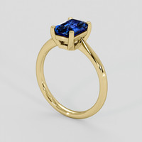 1.57 Ct. Blue Sapphire Ring, 18K Yellow Gold 2