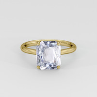 3.56 Ct. Blue Sapphire Ring, 18K Yellow Gold 1