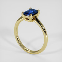 1.10 Ct. Blue Sapphire Ring, 18K Yellow Gold 2