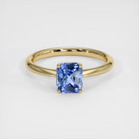 1.29 Ct. Blue Sapphire Ring, 18K Yellow Gold 1