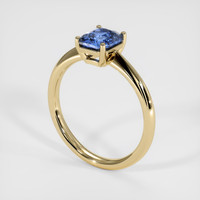 1.29 Ct. Blue Sapphire Ring, 18K Yellow Gold 2