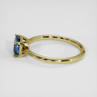 1.56 Ct. Greenish Blue Sapphire Ring, 18K Yellow Gold 4