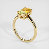 2.63 Ct. Bi Color Sapphire Ring, 18K Yellow Gold 2
