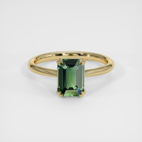 1.74 Ct. Green Sapphire Ring, 18K Yellow Gold 1