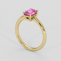1.20 Ct. Pink Sapphire Ring, 18K Yellow Gold 2