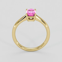 1.20 Ct. Pink Sapphire Ring, 18K Yellow Gold 3