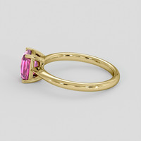 1.20 Ct. Pink Sapphire Ring, 18K Yellow Gold 4