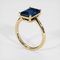 2.78 Ct. Blue Sapphire Ring, 18K Yellow Gold 2