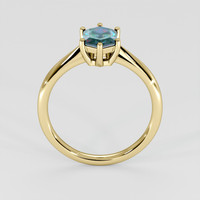 1.31 Ct. Bluish Green Sapphire Ring, 18K Yellow Gold 3