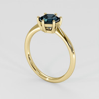 1.27 Ct. Greenish Blue Sapphire Ring, 18K Yellow Gold 2