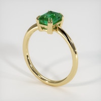 1.59 Ct. Emerald Ring, 18K Yellow Gold 2