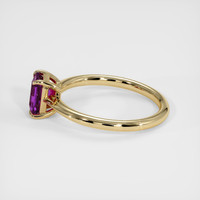 0.91 Ct. Pinkish Purple Sapphire Ring, 18K Yellow Gold 4