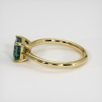 2.05 Ct. Greenish Blue Sapphire Ring, 18K Yellow Gold 4