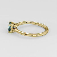 0.85 Ct. Greyish Blue Sapphire Ring, 18K Yellow Gold 4