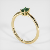 0.43 Ct. Green Sapphire Ring, 18K Yellow Gold 2
