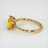 1.29 Ct. Yellowish Orange Sapphire Ring, 18K Yellow Gold 4