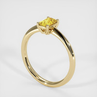 0.64 Ct. Yellow Sapphire Ring, 18K Yellow Gold 2