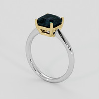 3.01 Ct. Green Sapphire Ring, 14K Yellow & White 2