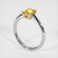 1.06 Ct. Yellow Sapphire Ring, 14K Yellow & White 2