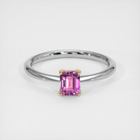 0.88 Ct. Sapphire Ring, 18K Yellow & White 1